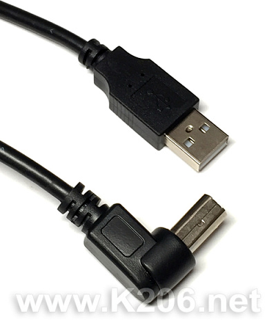 Cable USB A-USB B 90° 1.5M