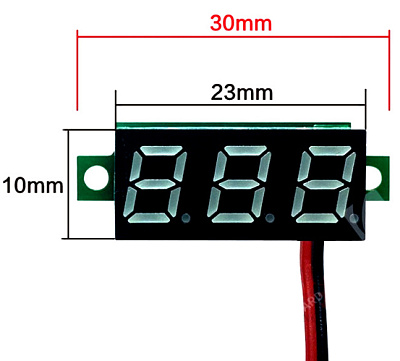 Вольтметр DC2.4-30V-GREEN (8мм)