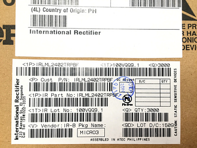 Транзистор SMD IRLML2402TR