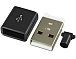 Вилка USB тип A чорна CN-05-08