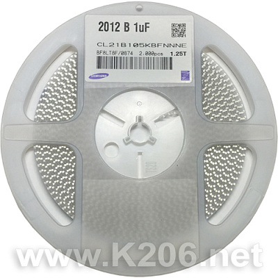 Конденсатор 0805 1uF 50V X7R