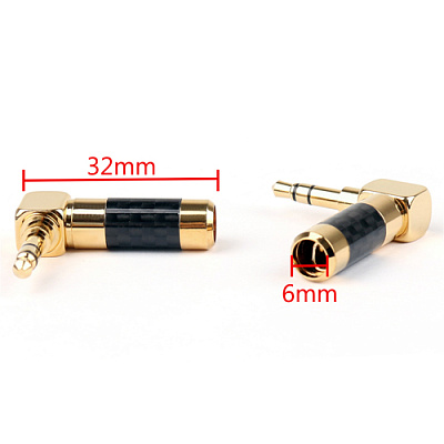 Штекер кутовий SC-421-BLK стерео 3.5mm