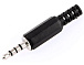 Штекер Jack 3.5mm 4-pin Black