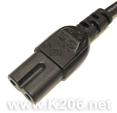 Сетевой кабель 1.8M Euro Plug 2*0.75m² медь