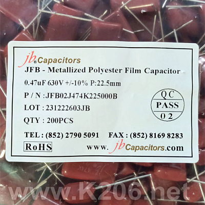 Конденсатор JFB-0,47/630V