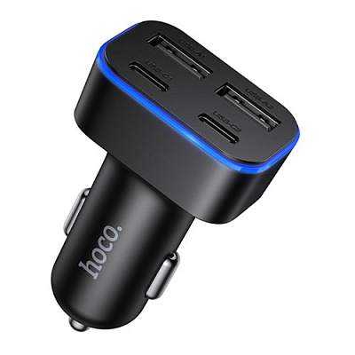 АЗП 12-24V Hoco Z63 4xUSB Black