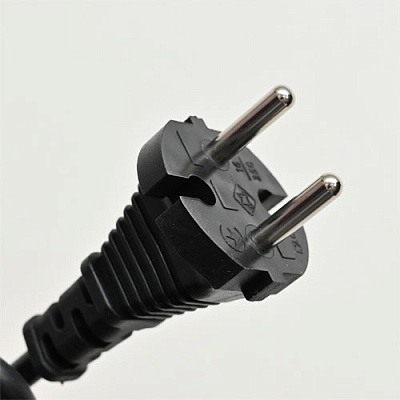 Шнур мережевий 2х0.75мм² 1.5м Чорний