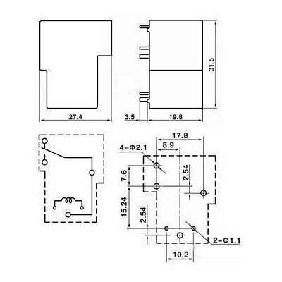 Реле TN90-1T-CS-012VDC (NT90-N-C-S-DC12V)