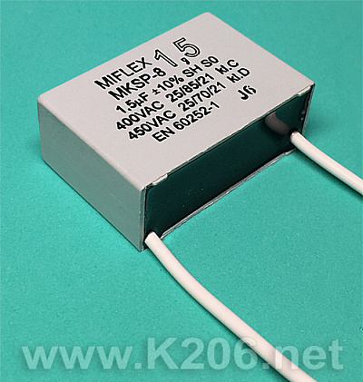 Конденсатор 1.5мкФ 400VAC (I250V515K-C)