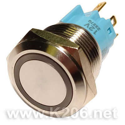 Кнопка антивандальна MP019S1/F11Z-12V-R/G-CMP