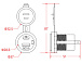 АЗУ 12-24V YC-A93KB 2xUSB Black
