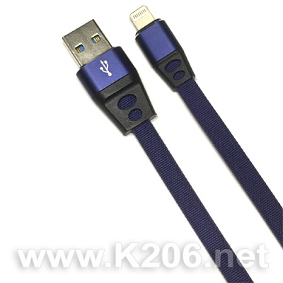 Шнур USB-iPhone 200mm BLUE