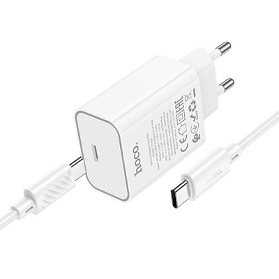 Зарядное устройство 1*USB Type-C HOCO C143A WHITE