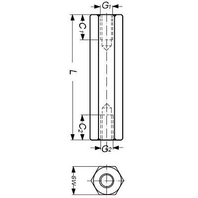 Стійка латунна TFF-M3x8мм