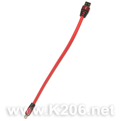 Шнур USB-iPhone 200mm RED