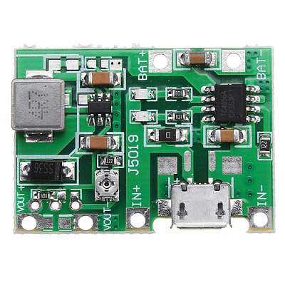 J5019 підвищує DC-DC + зарядка Li-ION 3.7V