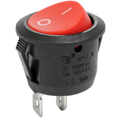 Перемикач KCD1-101-5 RED 2pin