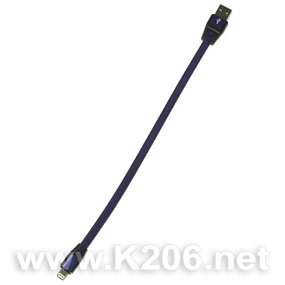 Шнур USB-iPhone 200mm BLUE