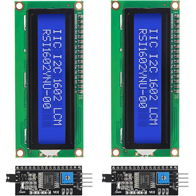 Дисплей LCD1602 + модуль I2C/IIC BLUE 5V