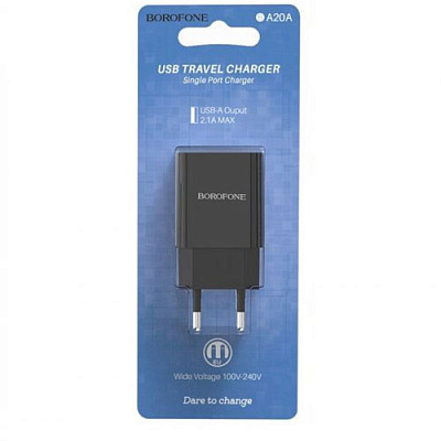 Зарядное устройство 1*USB BOROFONE BA20A BLACK