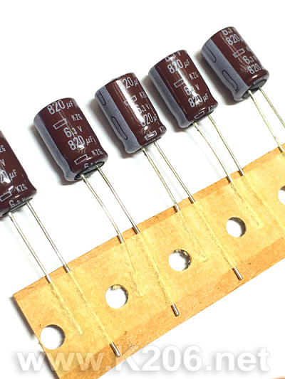 Конденсатор KZG-820/6.3V
