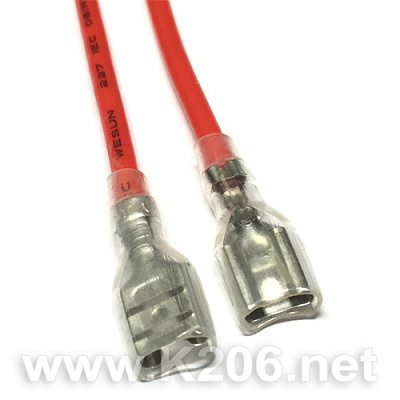 CABLE-6,3/RED 0,75mm2/140mm