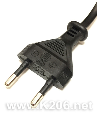Мережевий кабель 1.8M Euro Plug 2*0.75m² мідь