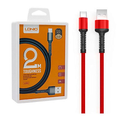 Кабель USB-TYPE-C LDNIO LS64 2M RED