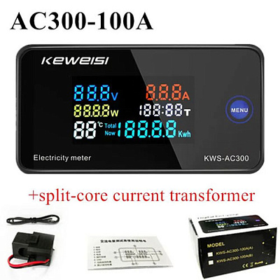 Измеритель мощности Keweisi KWS-AC300-100A
