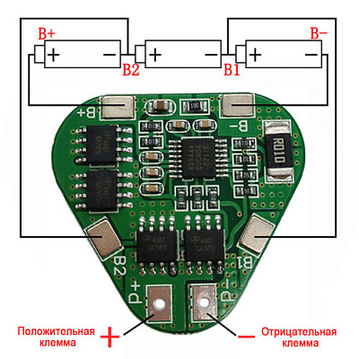 Плата захисту HX-3S-03 (BMS-3S-8A)