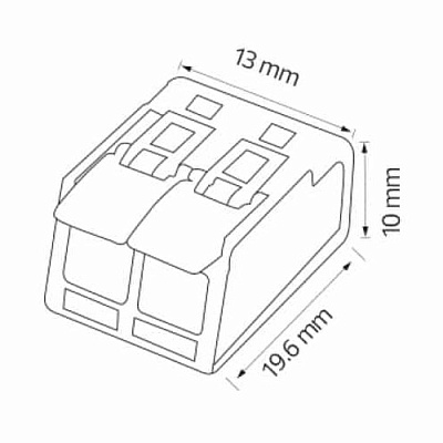 Клеммник 2PIN 103-002-0002-010 Horoz Electric