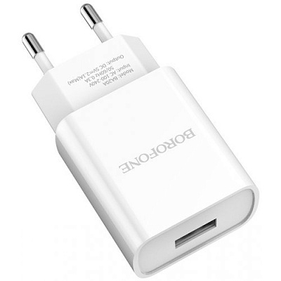 Зарядное устройство 1*USB BOROFONE BA20A WHITE