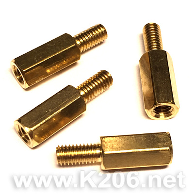 Стойка латунная PCSN-M4X10+6 (M4x10+6)