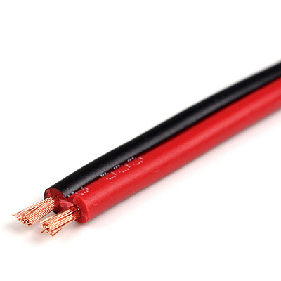 Кабель RED/BLACK RVB 2*0.3mm мідь