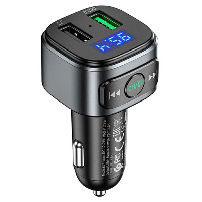 АЗУ 12-24V HOCO E67 2xUSB Black