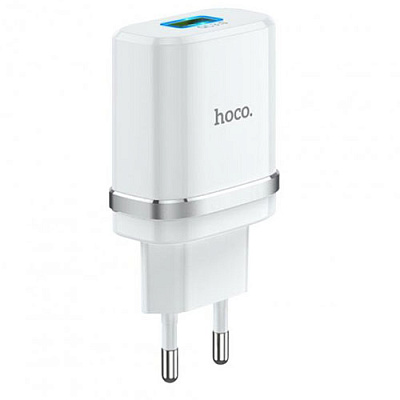 Зарядное устройство 1*USB HOCO C12Q WHITE