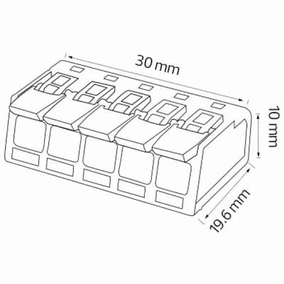 Клемник 5PIN 103-002-0005-010 Horoz Electric