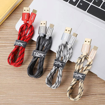 USB кабель TOPK AN09 Type-C 1,5m/GREY