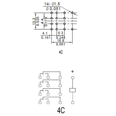 Реле JZX18FF-4C-AC110V (HH54-P)