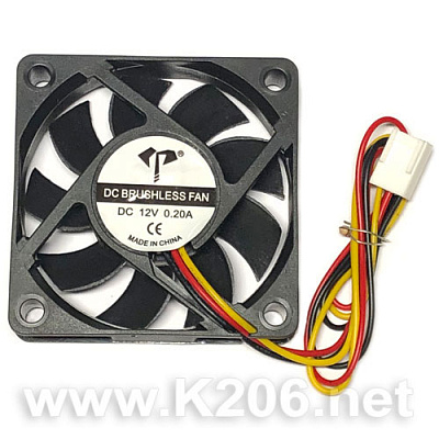 Вентилятор 60x60x15 DC BRUSHLESS 12V 0.2A
