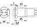 Кнопка антивандальна HQ16N/H11Z-12V-G