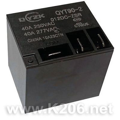 Реле QYT90-2-012DC-ZSR 40A 1C coil 12VDC 1.6W