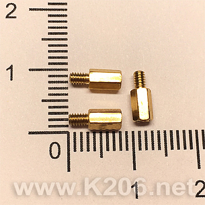 Стійка латунна OFM-M2x5+3 (шестигранник)