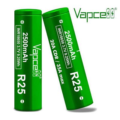Аккумулятор Vapcell INR18650 R25 2500mAh