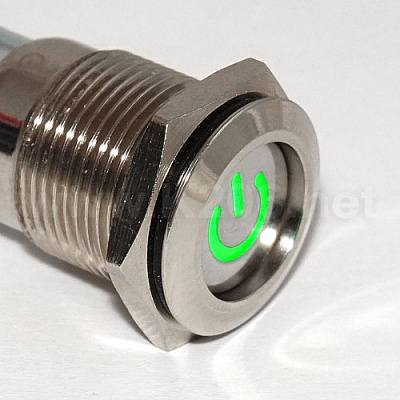 Кнопка антивандальная HQ16N/F11Z-12V-EDY-G