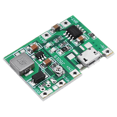 J5019 повышающий DC-DC + зарядка Li-ION 3.7V