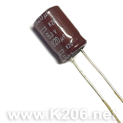 Конденсатор KZG-820/6.3V