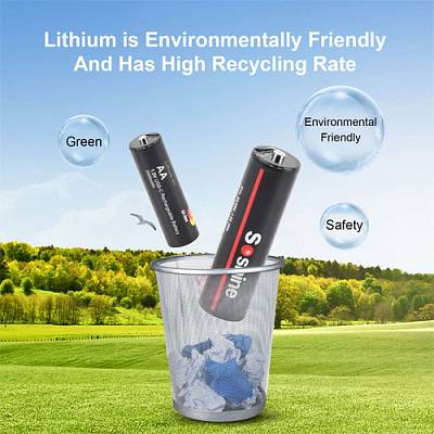 Акумулятор AA Li-Ion Soshine 1.5V 2000mWh Protected USB Type-C