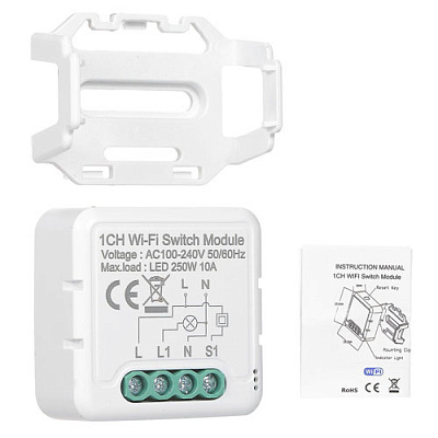 Wi-Fi выключатель 1 канал LED 250W 10A