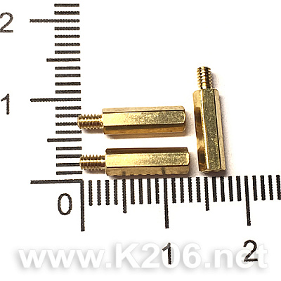Стійка латунна OFM-M2x10+3 (шестигранник)